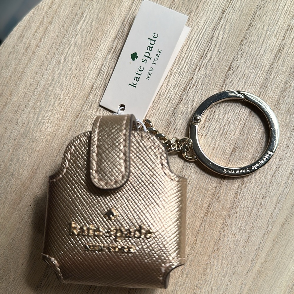 Kate Spade Metallic Saffia Leather AirPods Case - Picture 7 of 12